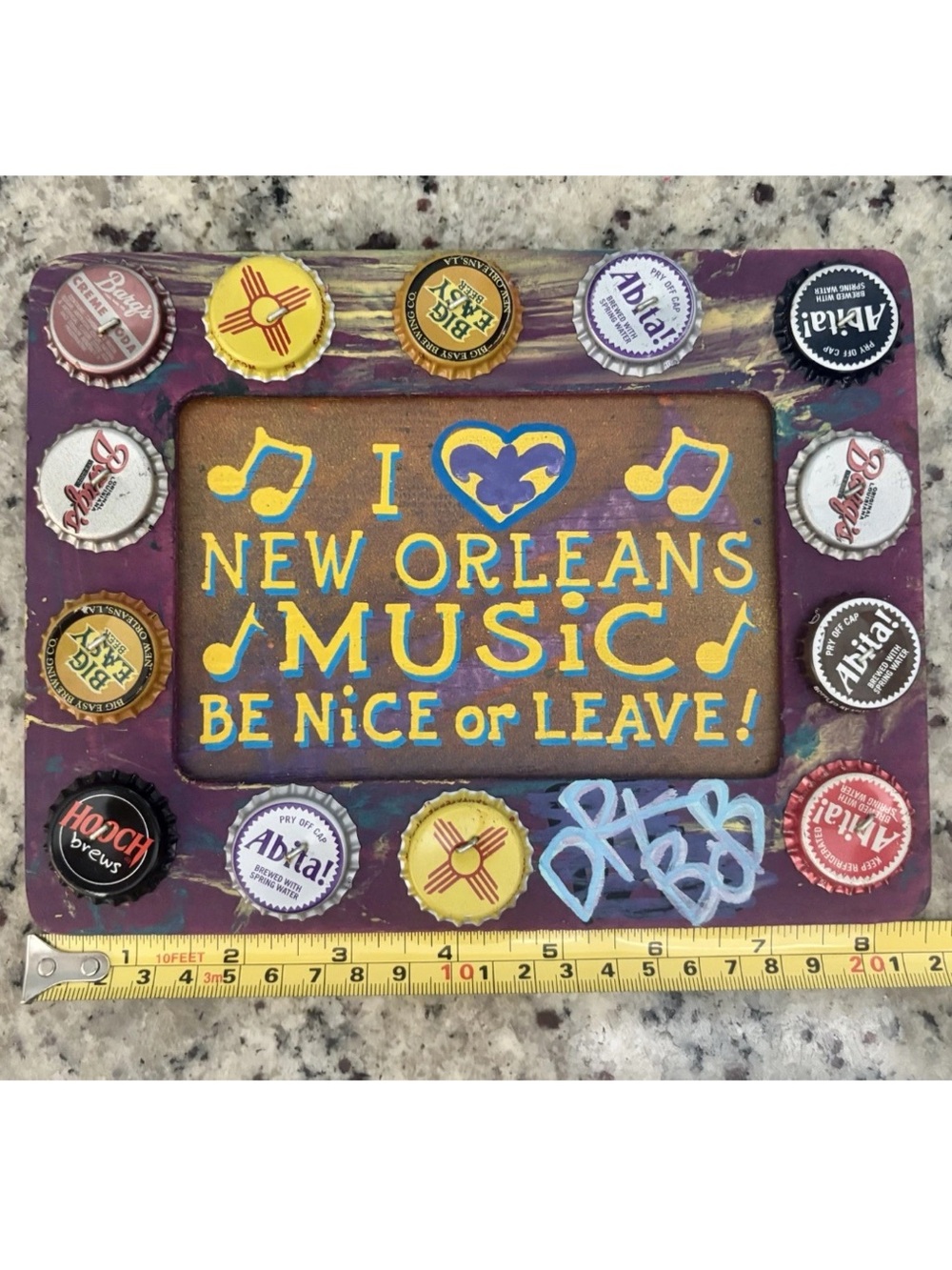Dr. Bob Art New Orleans Music Wall Sign Be Nice or Leave